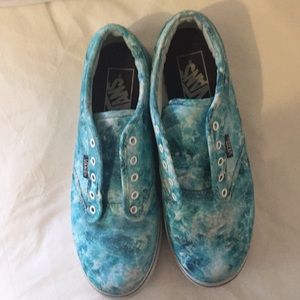 Ocean wave printed vans